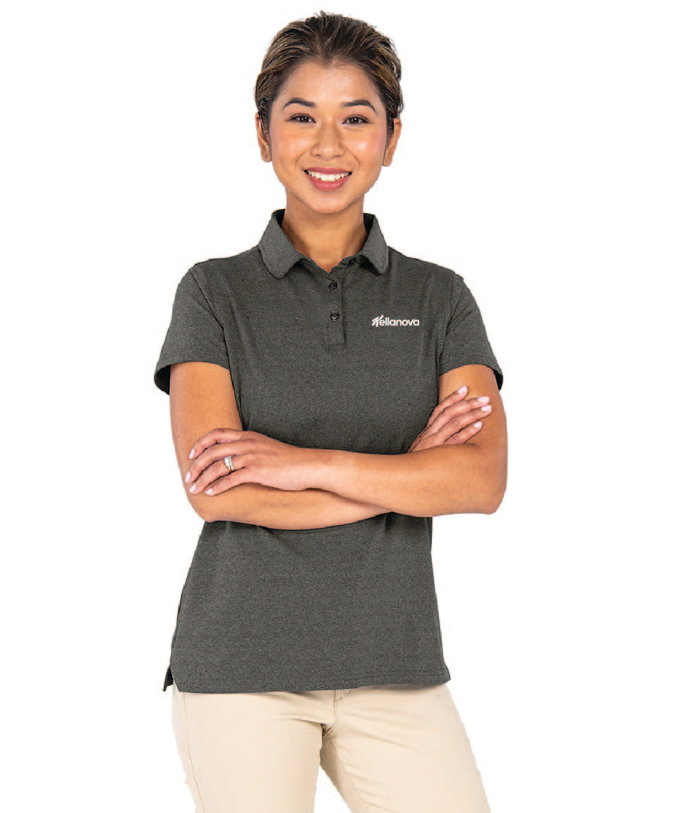 WOMEN'S HEATHERED ECO-LOGIC STRETCH POLO