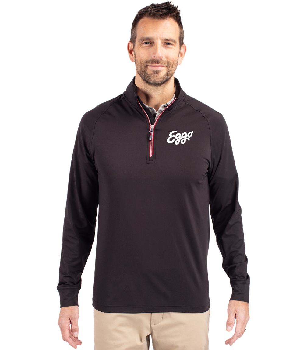 Cutter & Buck Adapt Recycled Soft Knit Stretch Mens Quarter Zip Pullover