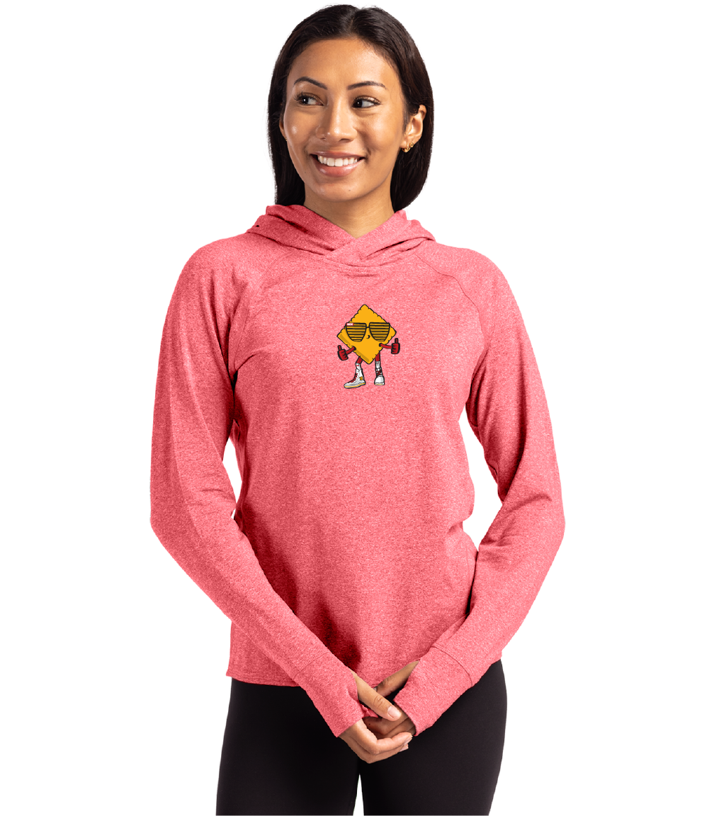Cutter & Buck Adapt Recycled Soft Knit Stretch Womens Hooded Pullover