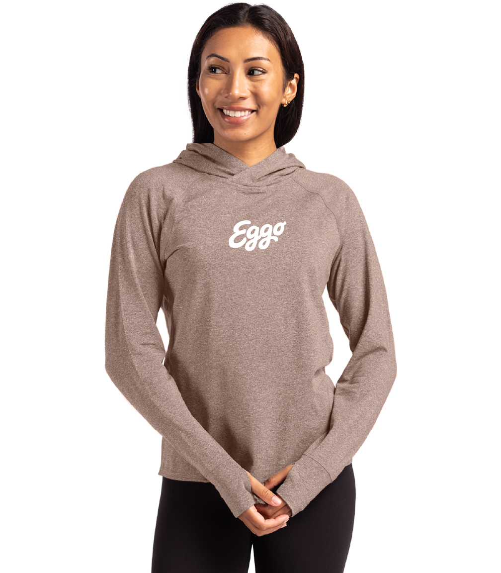 Cutter & Buck Adapt Recycled Soft Knit Stretch Womens Hooded Pullover
