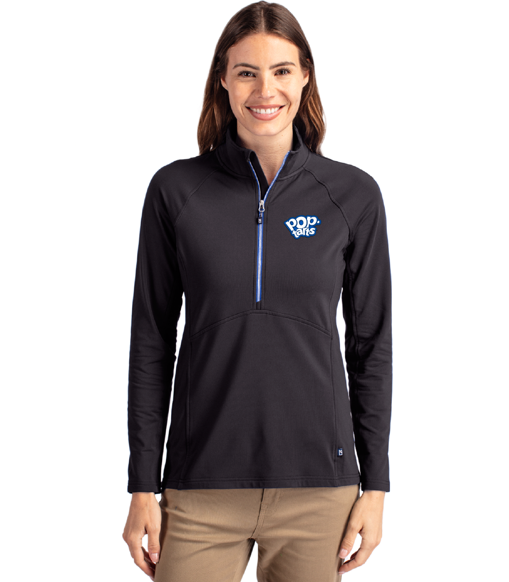 Cutter & Buck Adapt Recycled Soft Knit Stretch Womens Half Zip Pullover