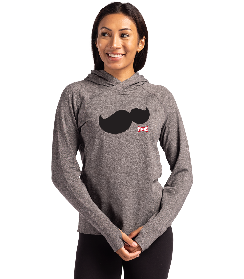 Cutter & Buck Adapt Recycled Soft Knit Stretch Womens Hooded Pullover