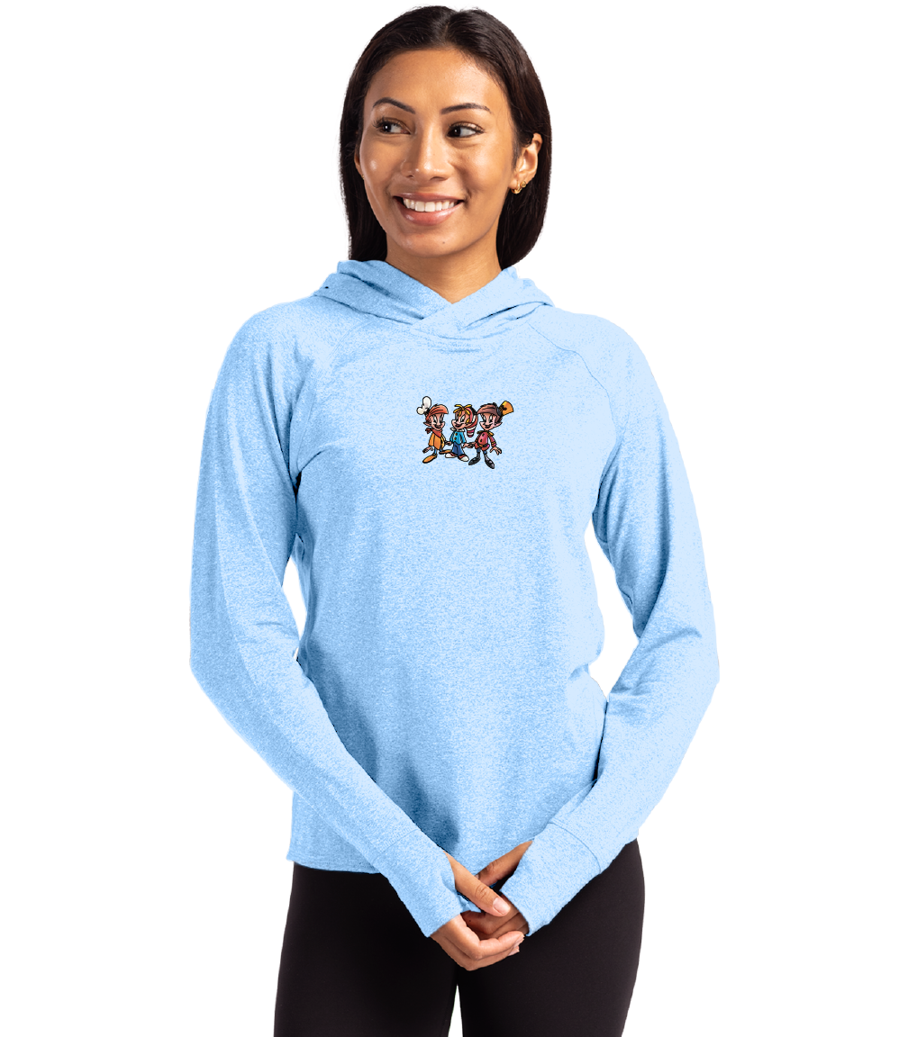 Cutter & Buck Adapt Recycled Soft Knit Stretch Womens Hooded Pullover