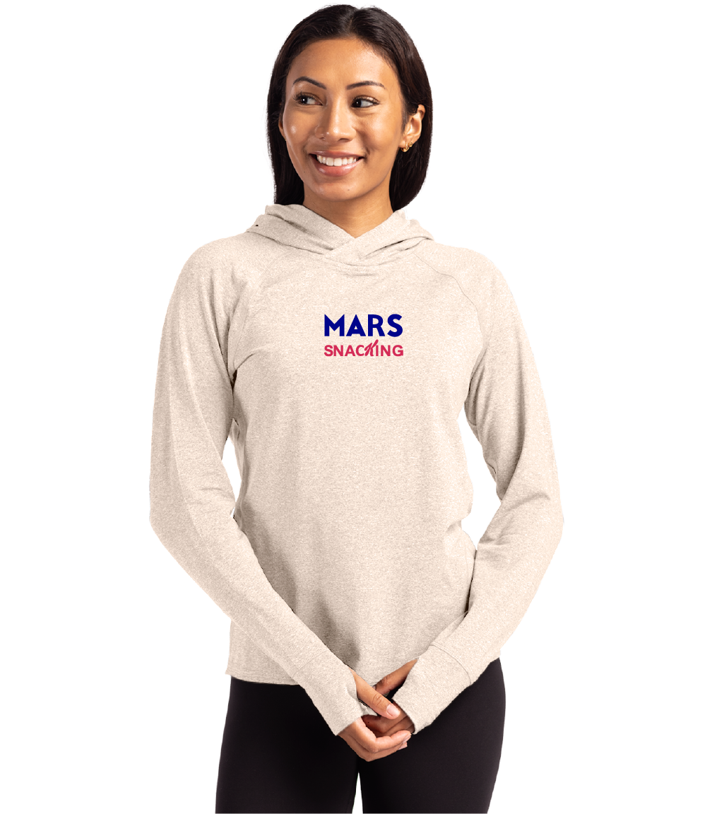 Cutter & Buck Adapt Recycled Soft Knit Stretch Womens Hooded Pullover