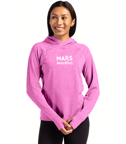 Cutter & Buck Adapt Recycled Soft Knit Stretch Womens Hooded Pullover