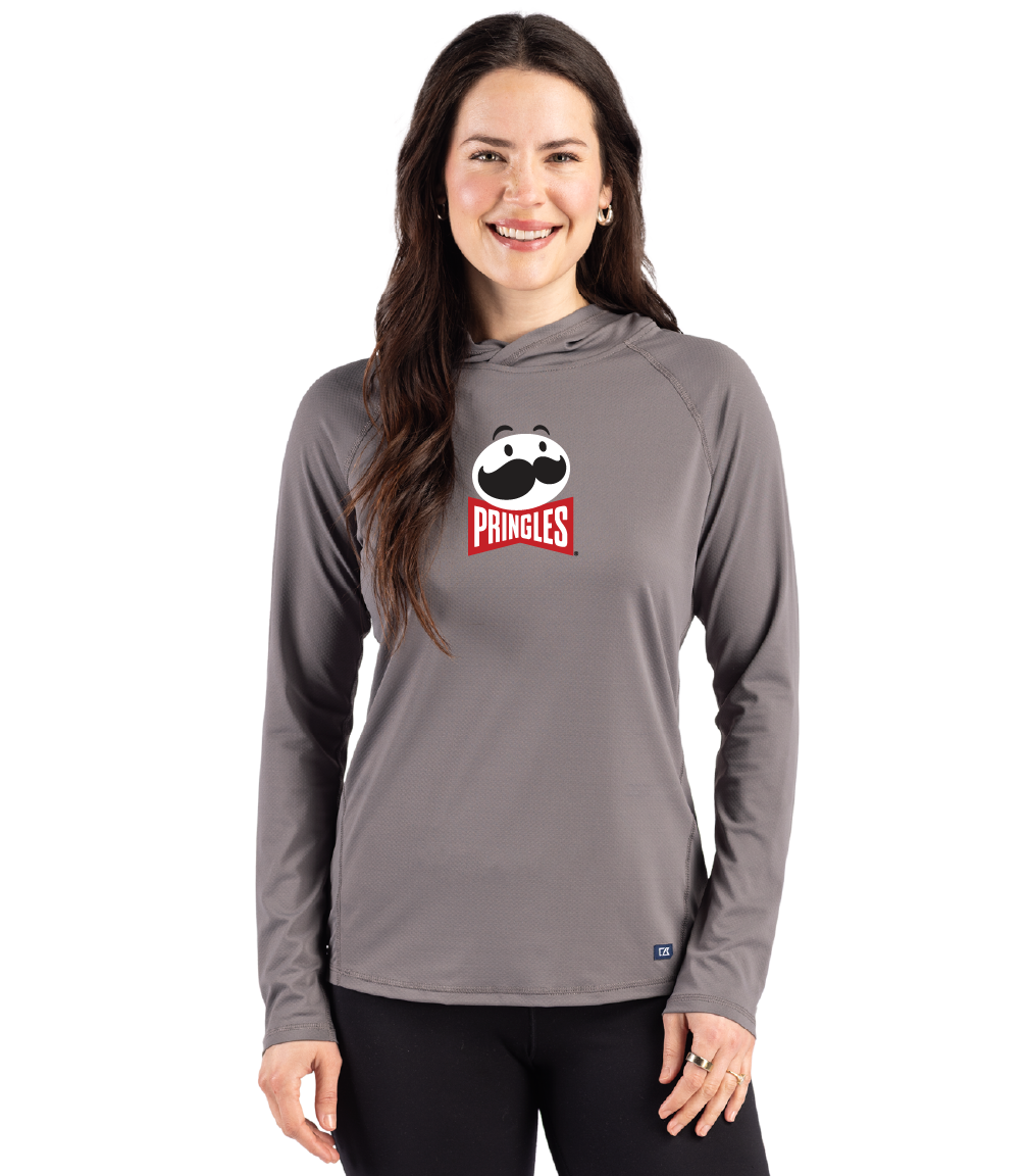 Cutter & Buck Prospect Recycled Featherlight Stretch Womens Hooded Pullover