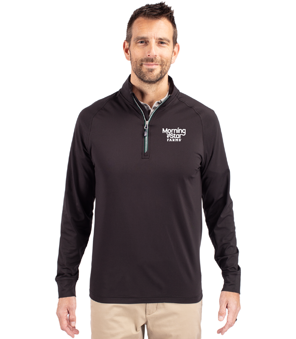 Cutter & Buck Adapt Recycled Soft Knit Stretch Mens Quarter Zip Pullover