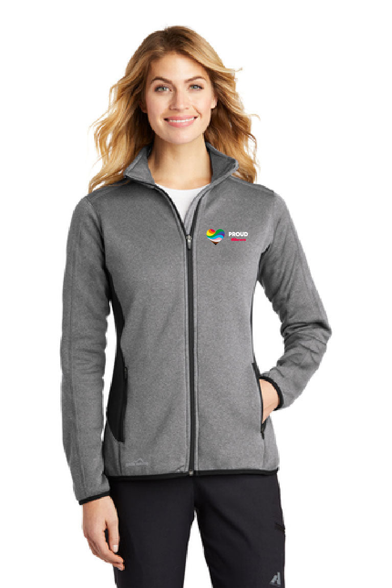 Proud-Eddie Bauer® Ladies Full-Zip Heather Stretch Fleece Jacket